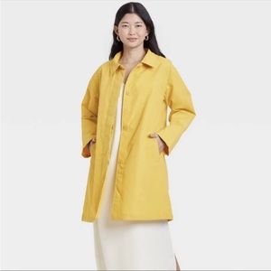 New A Bew Day yellow trench coat raincoat large